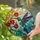 Iridescent Hummingbird Stained Glass Red Flowers Mosaic Amber Blue Teal Sky Tiffany Style Stained Glass Suncatcher - 1