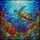 Majestic Sea Turtle Coral Reef Stained Glass - Underwater Ocean Mosaic Tiffany Jewel Tone Art Stained Glass Suncatcher - 5