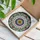 Stained Glass Floral Mandala Starburst Lotus Pink Teal Blue Emerald Green Mosaic Art Stained Glass Suncatcher - 3