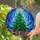 Stained Glass Christmas Tree Ornaments Gift Boxes - Winter Night Sky Jewel Tone Decor Stained Glass Suncatcher - 1