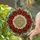 Christian Cross Poinsettia Wreath Stained Glass Mosaic - Jewel Tone Christmas Religious Decor Stained Glass Suncatcher - 1