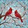 Stained Glass Red Cardinal Birds Cherry Blossom Tree Branch Tiffany Style Window Art Stained Glass Suncatcher - 5