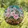 Stained Glass Fuchsia Pink Blooming Flowers Dark Green Foliage Tiffany Style Mosaic Art Stained Glass Suncatcher - 2