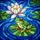 Green Tree Frog Red-Orange Eyes Lotus Flower - Stained Glass Pond Water Mosaic Stained Glass Suncatcher - 5