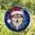 Wolf Santa Hat Stained Glass Night Sky Stars Pine Trees - Christmas Holiday Gift Stained Glass Suncatcher - 2
