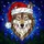Wolf Santa Hat Stained Glass Night Sky Stars Pine Trees - Christmas Holiday Gift Stained Glass Suncatcher - 5