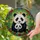Panda Family Stained Glass Tiffany Style - Vibrant Flowers Bamboo Forest Mosaic Art Stained Glass Suncatcher - 1