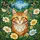 Orange White Tabby Cat, Intricate Stained Glass Butterflies, Tiffany Jewel Tone Floral Mosaic Landscape Stained Glass Suncatcher - 5