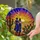 Cowboy Cowgirl Couple Desert Sunset Saguaro Prickly Pear Lone Star Stained Glass Art Stained Glass Suncatcher - 1