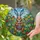 Sitting Bunny Rabbit Stained Glass Easter Egg - Vibrant Spring Meadow Colorful Tiffany Art Stained Glass Suncatcher - 1