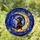 Black Tan Dachshund Dog Golden Crescent Moon Celestial Stars Tiffany Stained Glass Stained Glass Suncatcher - 2