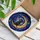 Black Tan Dachshund Dog Golden Crescent Moon Celestial Stars Tiffany Stained Glass Stained Glass Suncatcher - 3