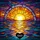 Stained Glass Glowing Sun Waterscape - 'Look for me in the sunshine' Dad Memorial Gift Stained Glass Suncatcher - 5