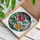 Pink Peach Peony Flowers Stained Glass Mosaic Art - Tiffany Jewel Tone Window Decor Stained Glass Suncatcher - 3