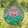 Stained Glass Lotus Flower Mosaic Jewel Tone Tiffany Style Intricate Detail Stained Glass Suncatcher - 2