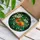Stained Glass Peaches Orange Yellow Red Cream Flowers Emerald Teal Green Foliage Stained Glass Suncatcher - 3