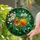 Stained Glass Peaches Orange Yellow Red Cream Flowers Emerald Teal Green Foliage Stained Glass Suncatcher - 1