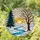 Tiffany Style Winter Sun Suncatcher - Evergreen & Deciduous Trees Snowy River Landscape Art Stained Glass Suncatcher - 2