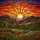 Vibrant Tiffany Stained Glass Sun Mountain Evergreen Forest Landscape Decor Gift Stained Glass Suncatcher - 5