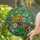 Stained Glass Floral Bouquet Tiffany Style Daisy Blossoms Lush Green Leaves Botanical Mosaic Stained Glass Suncatcher - 2