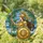 Athena Warrior Goddess Golden Shield Spear Stained Glass Mosaic Olive Wreath Landscape Stained Glass Suncatcher - 1