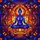 Highly Detailed Meditating Person Lotus Stained Glass Mosaic - Tiffany Style Jewel Tone Art Stained Glass Suncatcher - 5