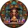 Mystical Witch Potion Stained Glass - Autumn Leaves Mosaic & Ornate Arched Window Art Stained Glass Suncatcher - 5