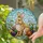 Fluffy Rabbit Easter Eggs Stained Glass Tiffany Style - Spring Foliage Holiday Decor Stained Glass Suncatcher - 2