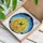 French Bulldog Floating UFO Stained Glass Suncatcher - Daisies & Radiant Beam Art - 3