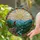 Solitary Hiker Mountain Landscape - Stained Glass Cliff Edge Adventure Nature Art Stained Glass Suncatcher - 2