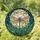 Majestic Dragonfly Tiffany Stained Glass Art - Full Moon Night Sky Nature Jewel Tones Stained Glass Suncatcher - 1