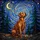 Tiffany Mosaic Stained Glass Labrador Dog Crescent Moon Pine Trees Starry Night Sky Stained Glass Suncatcher - 5