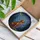 Tiffany Mosaic Stained Glass Labrador Dog Crescent Moon Pine Trees Starry Night Sky Stained Glass Suncatcher - 3