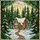 Snow-dusted Stone Cottage Evergreen Pine Forest - Tiffany Jewel Tone Stained Glass Art Stained Glass Suncatcher - 5