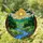 Blue River Valley Tiffany Stained Glass - Pine Forest Wildflower Mountain Sun Art Stained Glass Suncatcher - 1