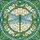 Emerald Green Dragonfly Tiffany Style Stained Glass Art with Circular Mosaic Patterns Stained Glass Suncatcher - 5