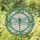 Emerald Green Dragonfly Tiffany Style Stained Glass Art with Circular Mosaic Patterns Stained Glass Suncatcher - 1