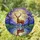 Majestic Stag Deer Moonlit Night - Tiffany Stained Glass Cherry Blossom Art Stained Glass Suncatcher - 1