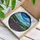 Lavender Flower Field Rolling Hills Blue Sky Clouds Colorful Tiffany Stained Glass Stained Glass Suncatcher - 3