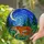 Majestic Tiger & Cub Stained Glass Night Sky - Golden Moon Stars Forest Foliage Art Stained Glass Suncatcher - 2