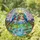 Macaw Parrots Stained Glass Art, Tiffany Style Tropical Landscape Jewel Tone River Scene Stained Glass Suncatcher - 1
