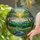 Radiating Sun Winding River Valley - Detailed Tiffany Glass Forest Mountain Wildflowers Art Stained Glass Suncatcher - 2