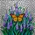 Monarch Butterfly Stained Glass Art with Lavender Flowers & Mosaic - Tiffany Style Decor Stained Glass Suncatcher - 5