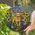 Golden Labrador Retriever Stained Glass Wildflower Meadow Art - Tiffany Jewel Tones Stained Glass Suncatcher - 2