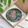 Iridescent Hummingbird Pink Peony Stained Glass Window Art - Jewel Tone Tiffany Mosaic Stained Glass Suncatcher - 3