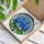 Blue Hydrangea Flowers Stained Glass Mosaic Art - Intricate Jewel Tones Green Leaves Stained Glass Suncatcher - 3