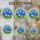Blue Hydrangea Flowers Stained Glass Mosaic Art - Intricate Jewel Tones Green Leaves Stained Glass Suncatcher - 4