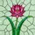 Tiffany Style Stained Glass Lotus Flower - Pink Magenta Emerald Green Window Art Stained Glass Suncatcher - 5