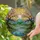 Tiffany Cherry Blossom River Stained Glass Spring Landscape Moon Hills Mountains Stained Glass Suncatcher - 2