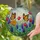 Stained Glass Monarch Butterfly Marigold Hyacinth Tulip Flowers - Tiffany Jewel Tone Art Stained Glass Suncatcher - 2